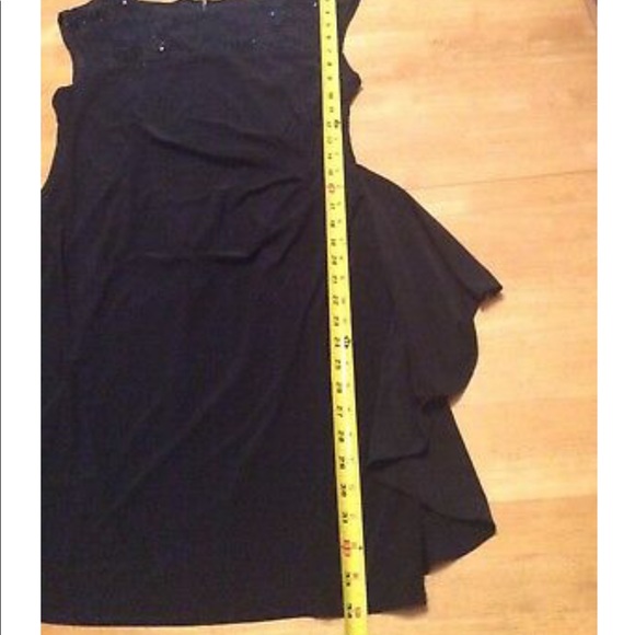 R & M RICHARDS Petite Black Stretch DRESS Lace 10 - Picture 5 of 12